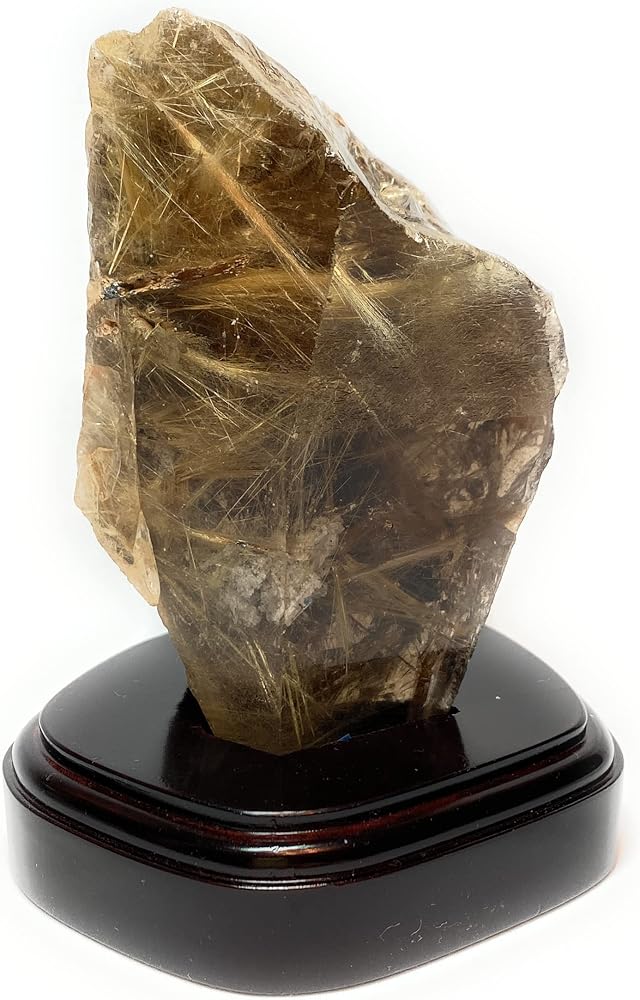 ⭐︎【天然】ゴールド ルチル クオーツ 置物 52.9g Amazon | theory xyz ルチルクォーツ 置物 母岩(結晶)入り ゴールド